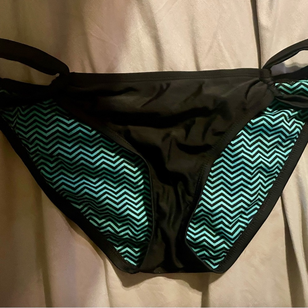 Black and Blue Chevron Bikini Swim